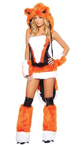 Womens Sexy Cheshire Fox Adult Halloween Costume Orange