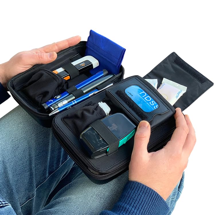 Glucology Diabetic Travel Case - Organizer for Blood Sugar Test Strips, Medication, Glucose Meter, Pills, Tablets, Pens, Insulin Syringes, Needles, Lancets (Cactus, Plus)… - Image 8