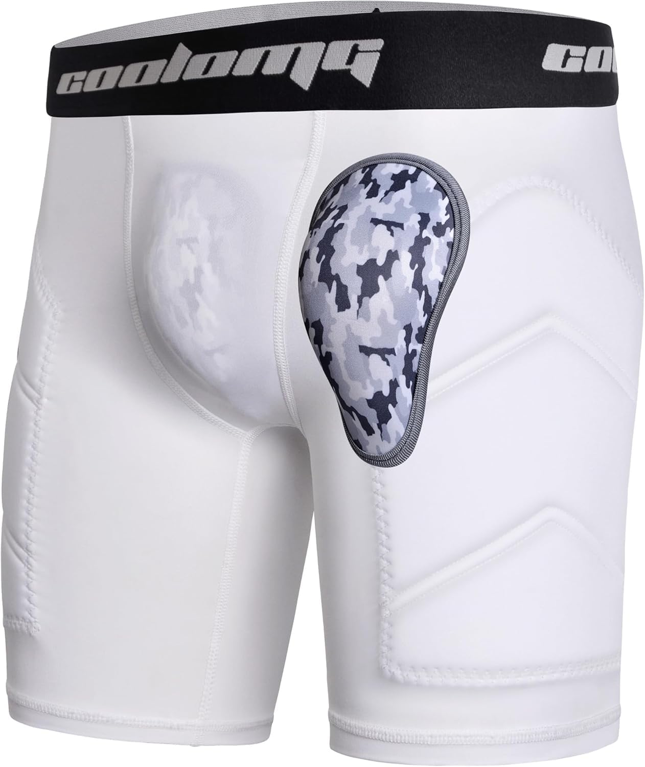 COOLOMG Adult Mens Baseball Padded Sliding Shorts with Soft Protective Cup for Football Lacrosse
