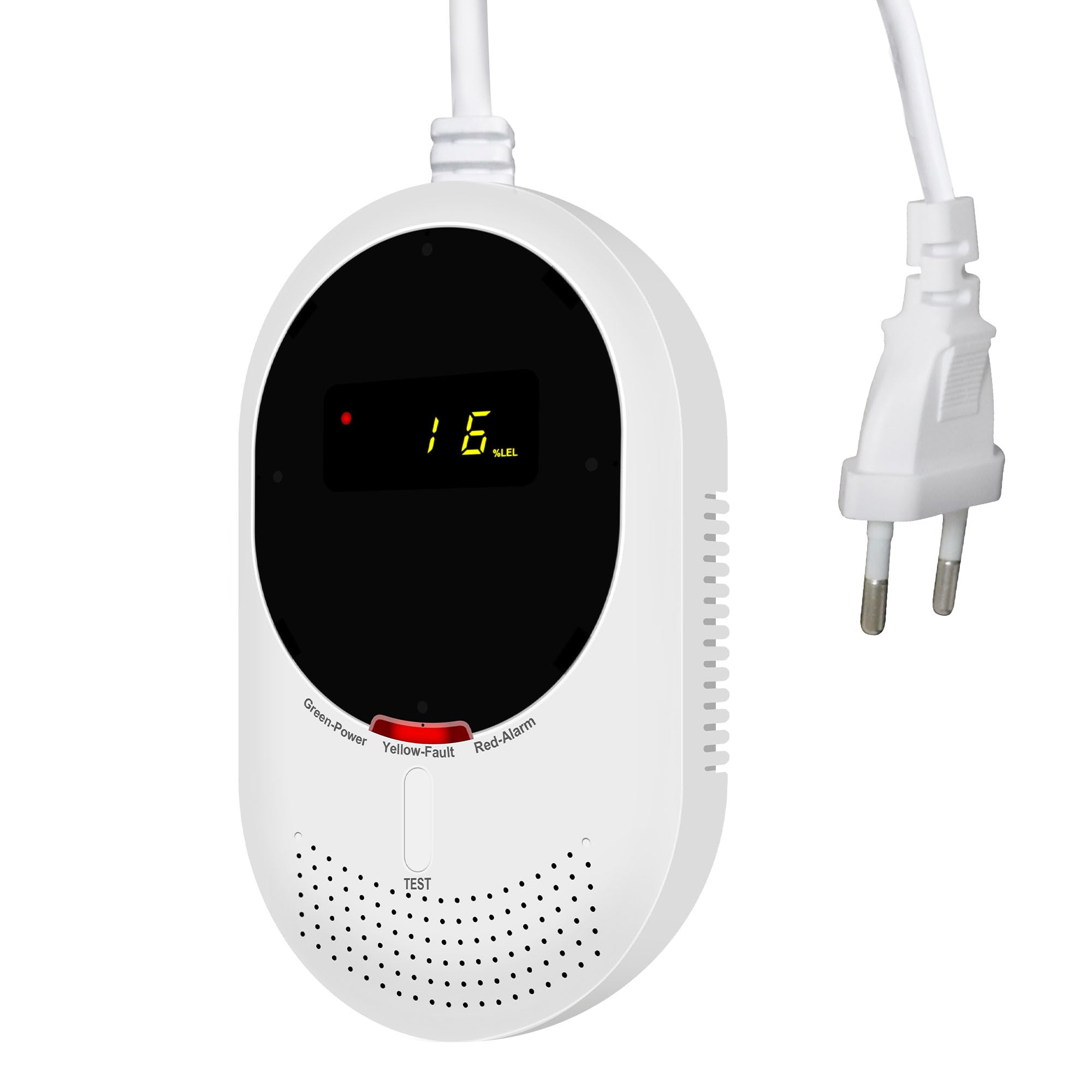 2w1 Detektor Gazu i Tlenku Węgla z Wyświetlaczem LCD, Certyfikat EN 50291 i EN 50194, Wykrywacz Gazu Paliwowego (Gaz Ziemny i LPG) oraz CO dla Bezpieczeństwa Domowego (1 SZT)
