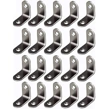 Framing Hardware 1/2 x 1/2 Zinc Plated Steel Corner Brace L Brackets with Screws for Picture Frame Reinforcement and Canvas Mounting - 20 Pack