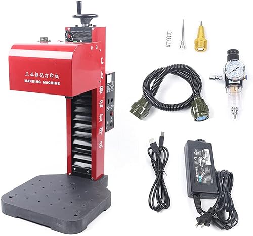 Miniatura 4 de Máquina de marcado de metal Dot Peen Placa de identificación neumática de marcado VIN Código VIN Máquina de marcado de punto giratorio neumático