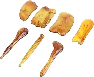 HEALLILY Vara De Tendão 7Pcs Ferramentas De Massagem Facial Massageador De Corpo Inteiro Espátula Facial Ferramenta De Raspagem Facial Ferramenta De Raspagem Muscular Ferramenta De