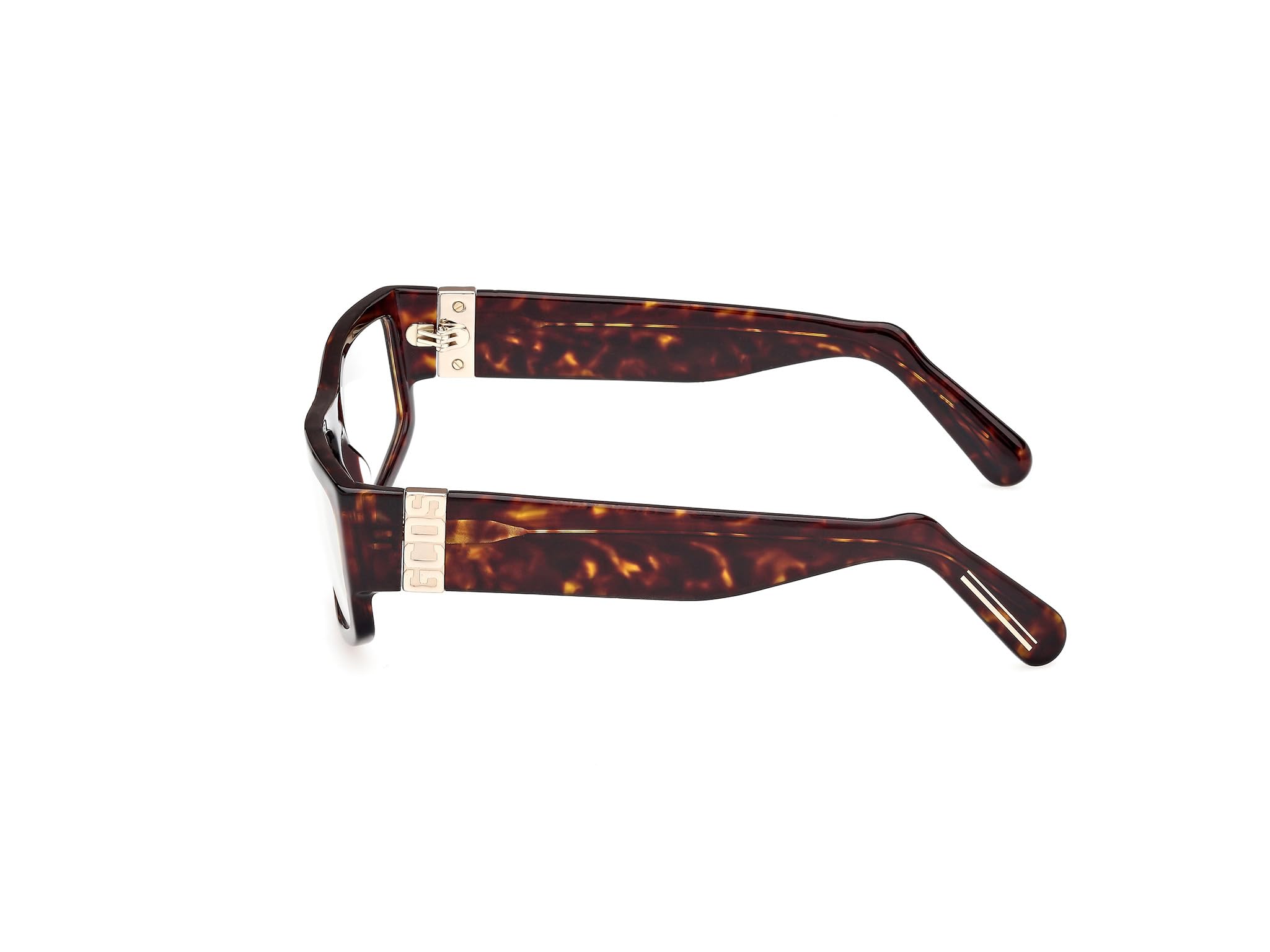 GCDS Brille mit Sehstärke für Unisex optional mit Sonnenbrillentönung oder Blaulichtfilter, Rechteckig, gefertigt aus Acetat, Modell: GD5025 (inklusive Brillenetui)