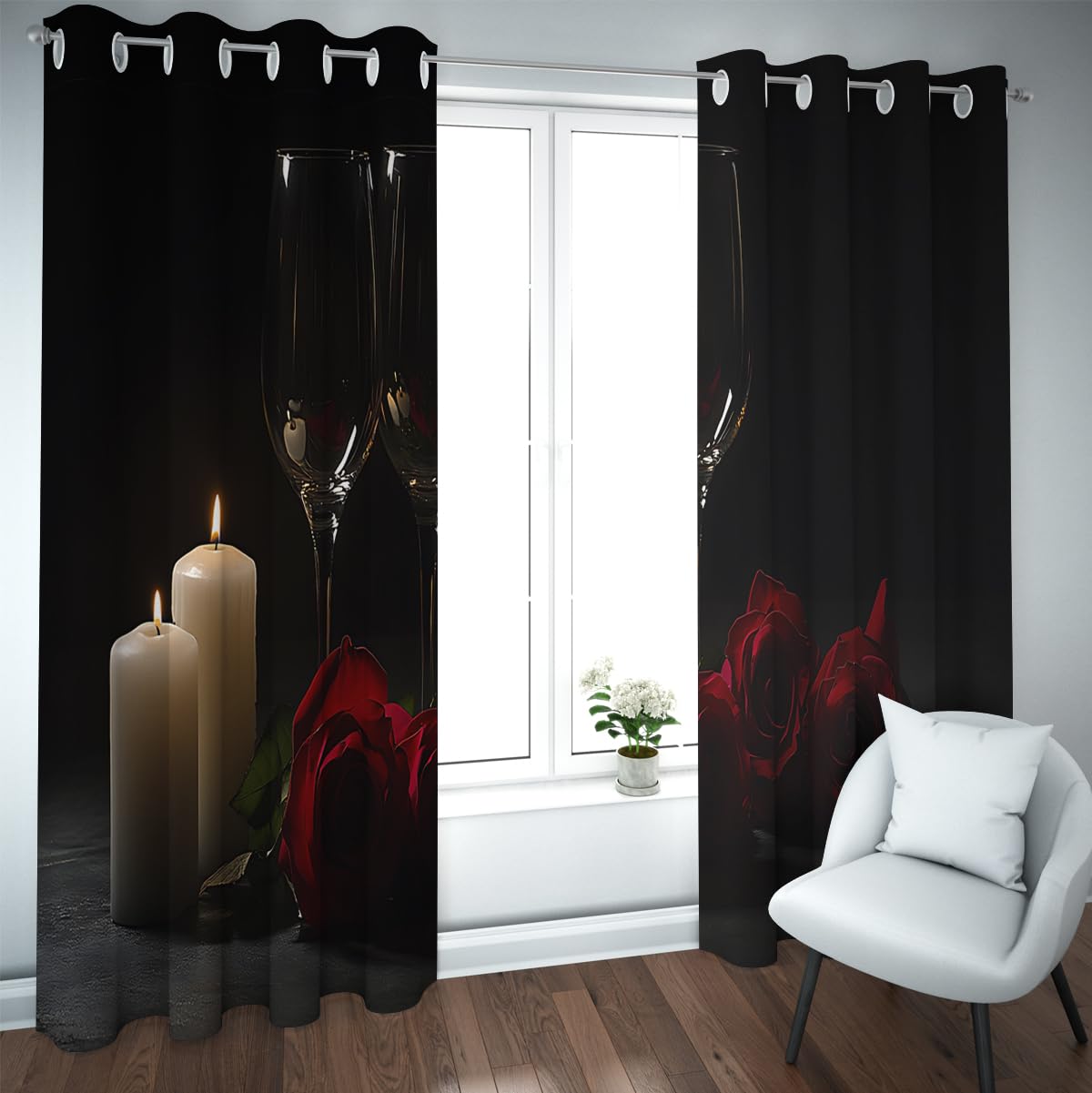 Rideaux isolés thermiquement pour bloquer la lumière de la chambre