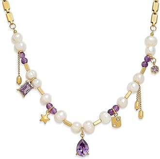 Lilac dream amethyst charms choker