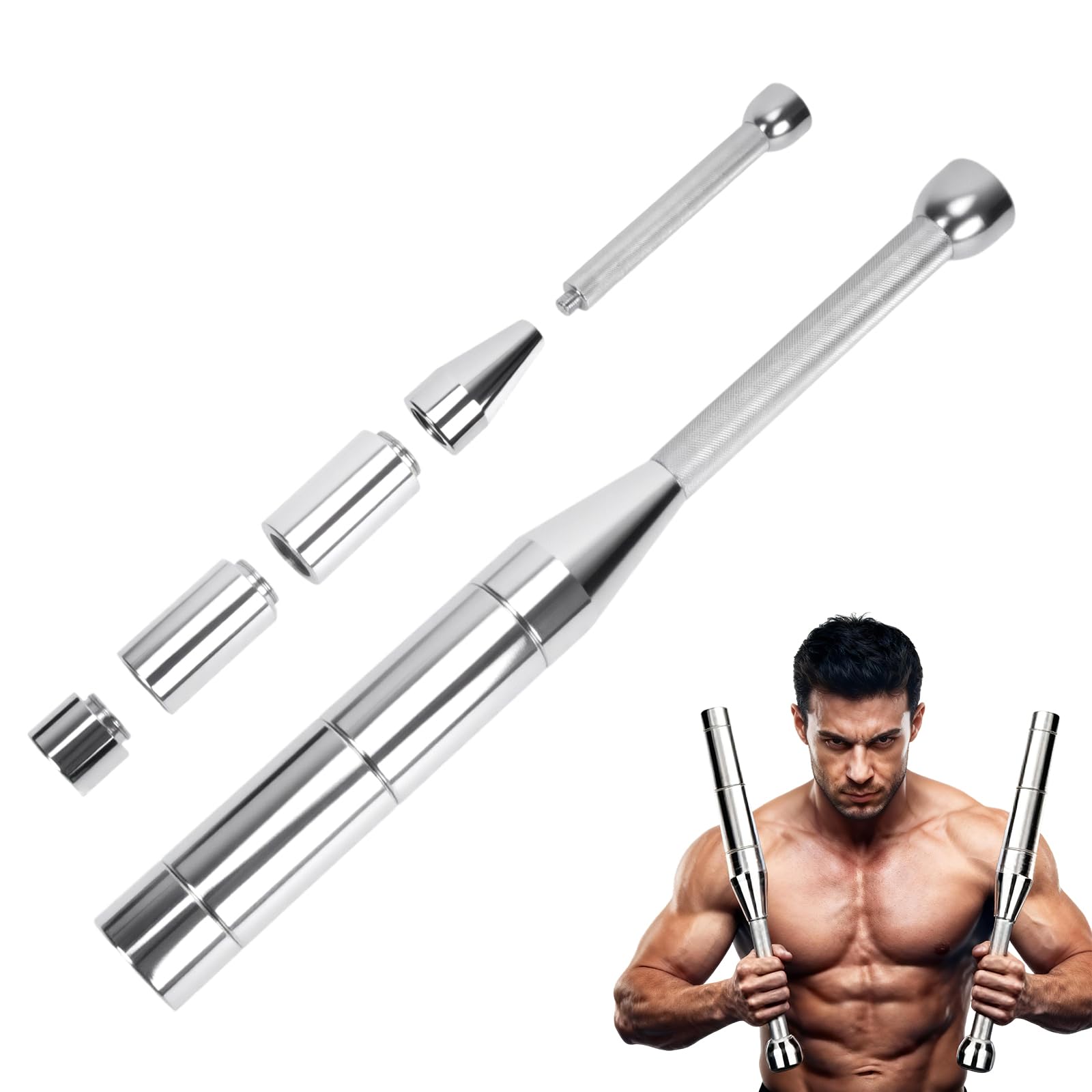 bimiti Verstellbarer Macebell, 6-in-1 Macebell 3/4/5/6/7/8kg für Ganzkörpertraining, Krafttraining, Muskeltraining, Schultertraining, Grip-Training und Stretching Verwendet