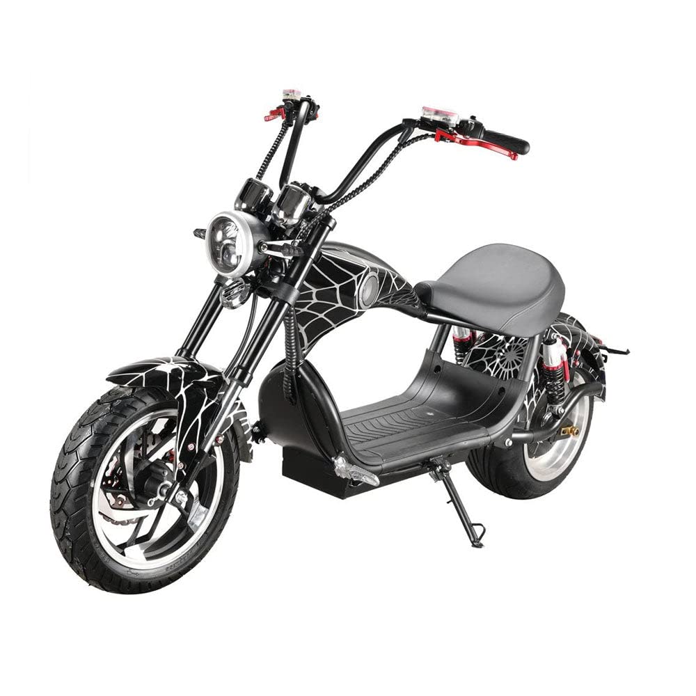 CRONY X1 Harley Electrocar car With BT Speaker 65KM/H Electrocar car Citycoco Fat Tire Electric motorcycle | Bike | Motorcycle | Electric Bike | lack spider, 200 x 90 x 125 cm