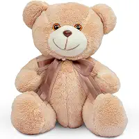 Ursinho de Pelúcia Antialérgico para Decoração 20cm (Caramelo/Marrom)