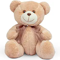 Ursinho de Pelúcia Antialérgico para Decoração 20cm (Caramelo/Marrom)