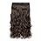 REECHO 20 1-pack 3/4 Full Head Curly Wave Clips in on Synthetic Hair Extensions HE008 Hair pieces for Women 5 Clips 4.5 Oz Per Piece - Dark Chocolate Brown