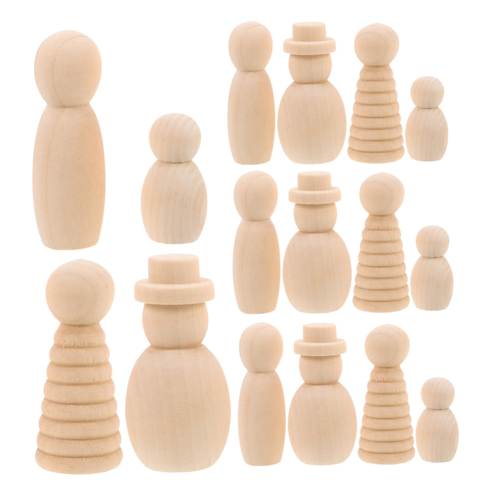 Muñecas de Madera para Pintar para Niños, 20 Piezas sin Terminar