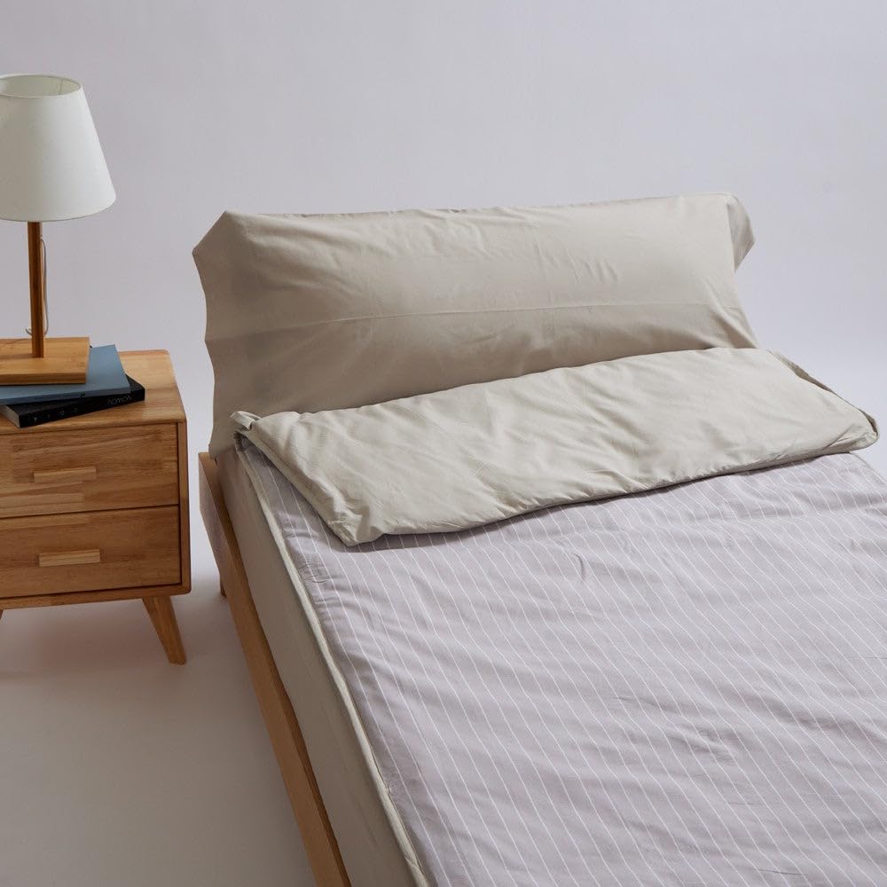 10XDIEZ Funda saco ajustable algodón naia beig (Beige - Cama 105cm)