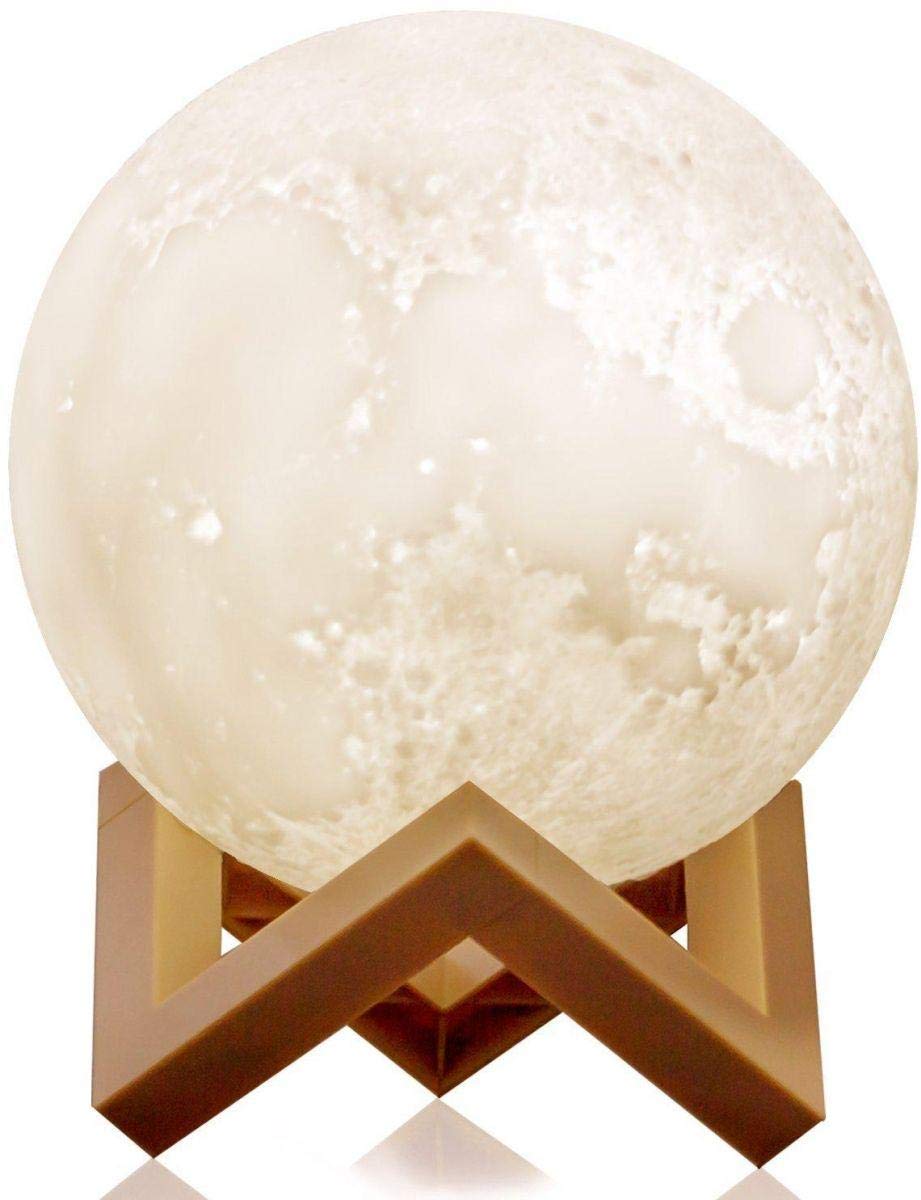 15cm 3D LED Moon Night Lamp Moon light Base Table Desk Light Magical Gift Touch Sensor