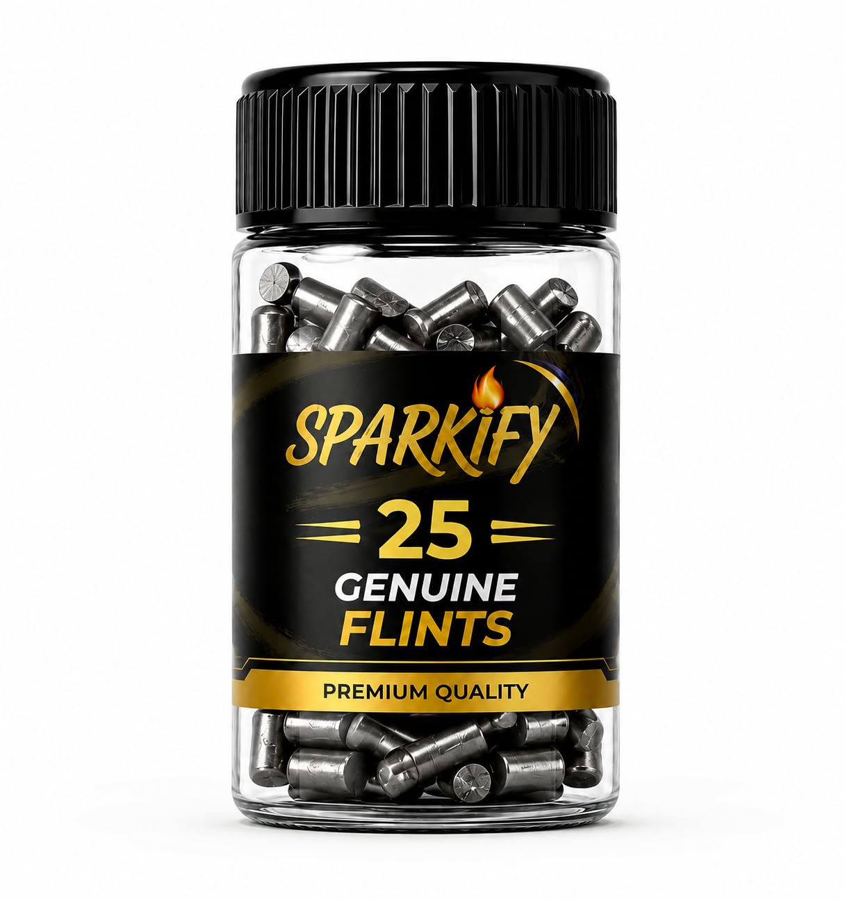 Premium Lighter Flints - Pack of 25 (Black) | Strong Spark Flint Stones | Compatible with Zippo, Kerosene, Oil & Flint Wheel Lighters | Lighter Repair Accessory (1)-image-48