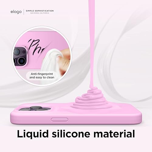 Miniatura 10 de elago Compatible con iPhone 14 Pro, funda de silicona líquida, funda protectora de cuerpo completo, a prueba de golpes, teléfono delgado, forro de
