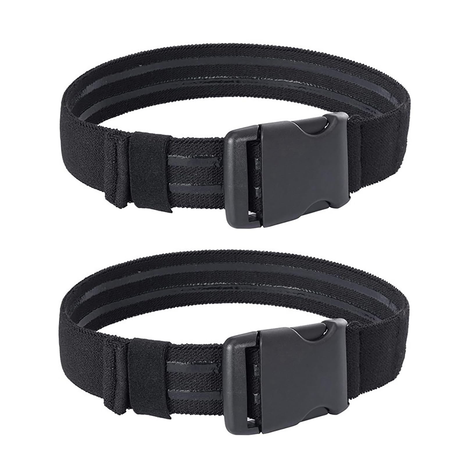 2 Pcs Adjustable Tactical Leg Strap, Nylon Elastic Thigh Belt for Women/Men, Drop Leg Hanger with Quick-Release Buckle for Games, Black