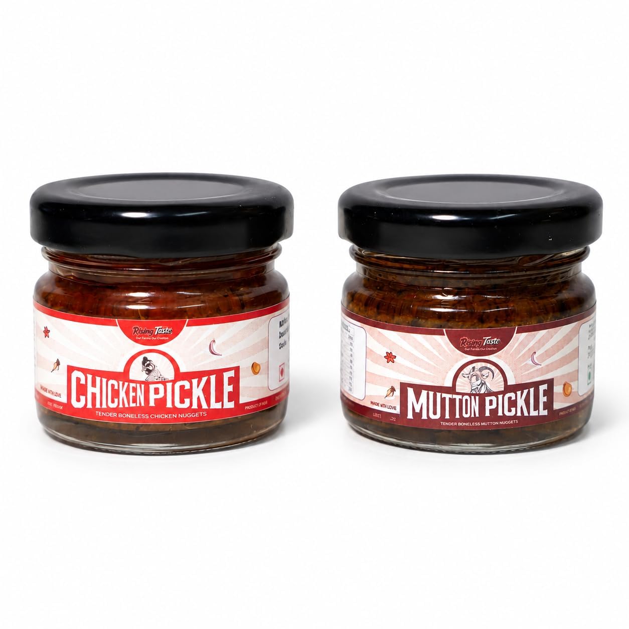 Rising Taste Premium Chicken Pickle & Mutton Pickle Tester Combo Pack of 2 (35g Each) | Authentic Punjabi Style Non Veg Achar | Handcrafted Indian Meat Pickles with Natural Spices | No Preservatives Added | Trial Pack Ready to Eat Pickle Combo-image-21