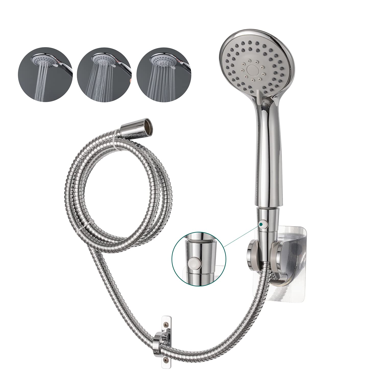Buy High Pressure RV Handheld Shower Head Set GOOLIFEE 3Setting Rain