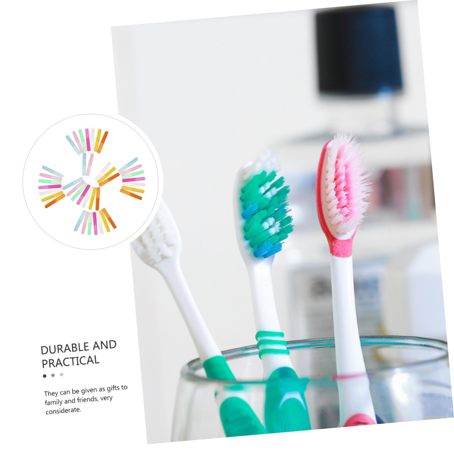Beaupretty Boîte à Brosses à Dents Portable 40 Pièces Abs pour Voyage