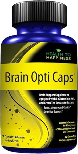 Brain Opti Caps - Suplemento cerebral para concentración, memoria y claridad para apoyo cognitivo