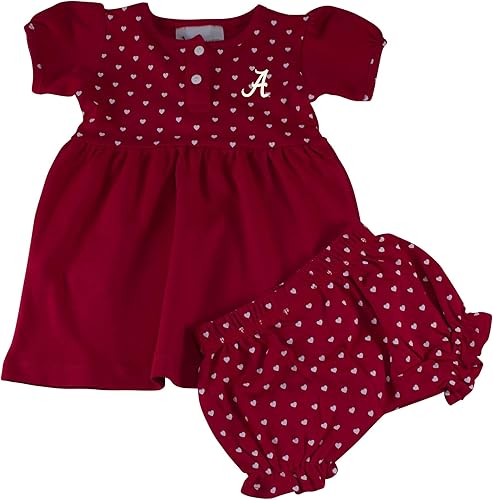 Two Feet Ahead Vestido de corazones para bebé niña con pantalones cortos Bloomers, tallas para bebé recién nacida, tallas 0-3M, 6M 12M