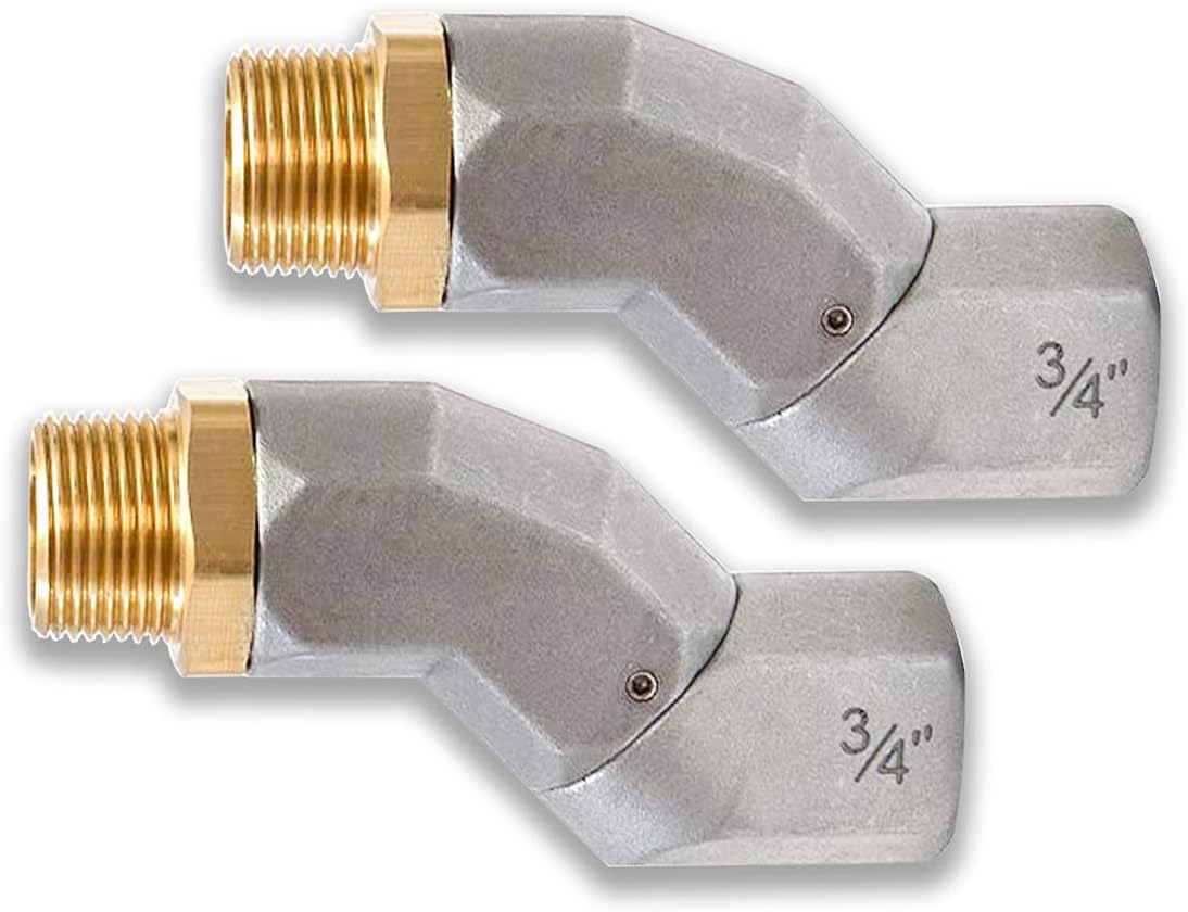 (3/4" NPT, 2PCS) Fuel Hose Swivel 360 Rotating Connector for Fuel Transfer Pump Fuel Nozzle Multi Plane Fuel Plane Swivel