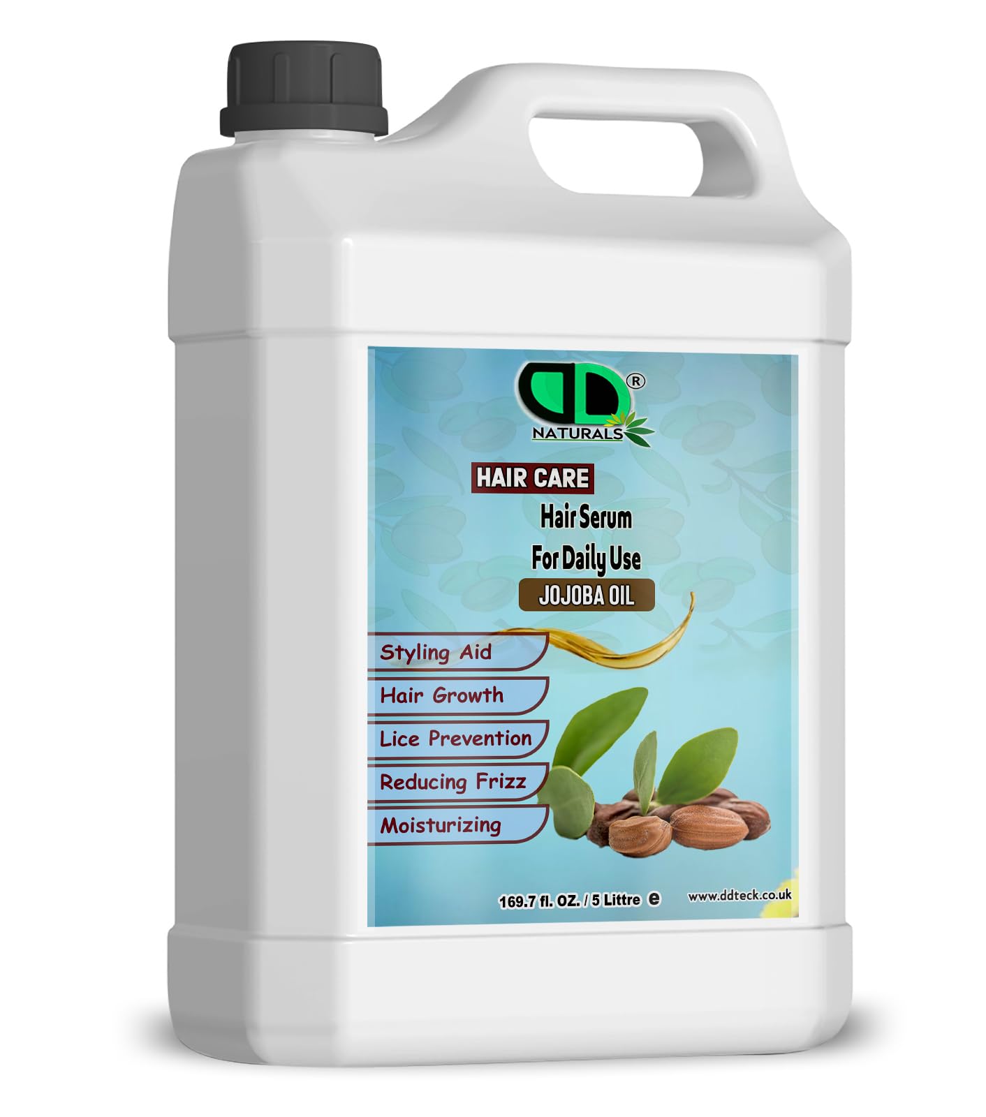 Serum do włosów do codziennego użytku z olejkiem eterycznym jojoba, nawilża skórę głowy i wspomaga wzrost włosów, dodaje blasku i chroni włosy, równoważy produkcję sebum i zapobiega wypadaniu włosów