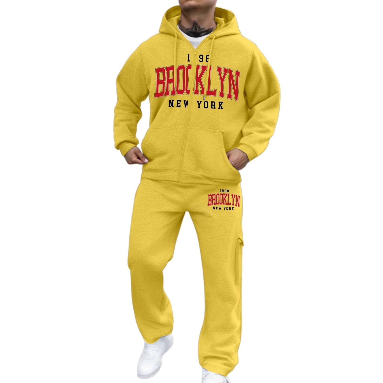 Generisch Elegante tuta da uomo per qualsiasi outfit invernale con stampa di lettere, perfetta per il tempo libero o per l'abbigliamento da sera