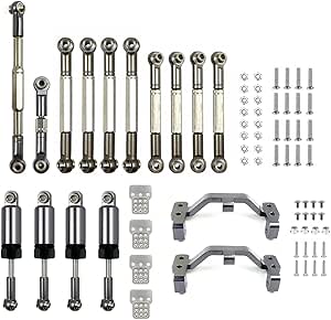 Dilwe RC Pull Rod Link Rod Set, 3 Couleurs, RC Metal Pull Rod