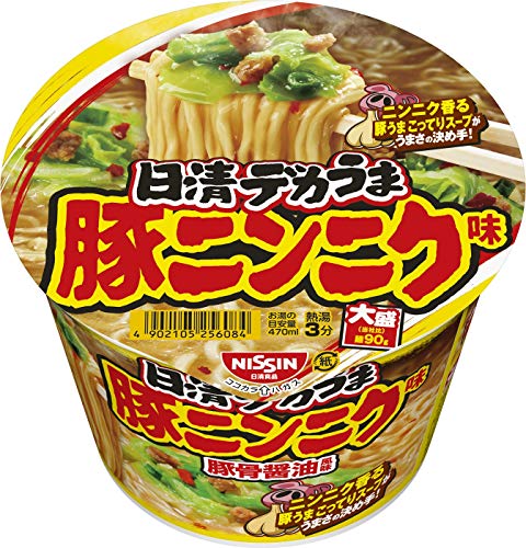 日清食品 デカうま 豚ニンニク味 111g ×12個