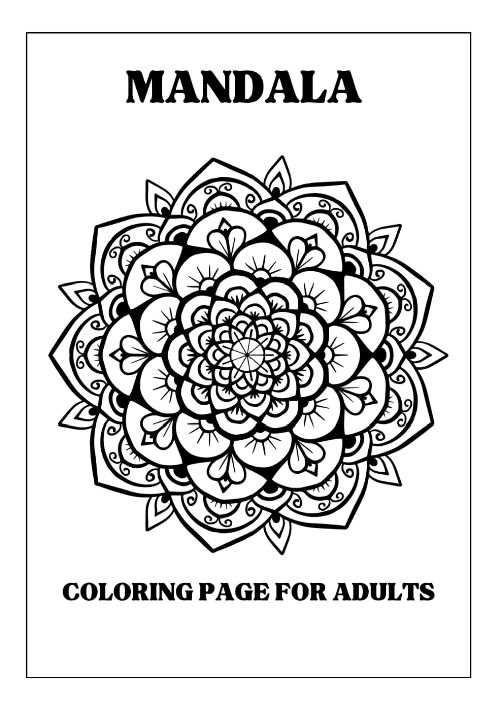 Mandala: coloring page for adults