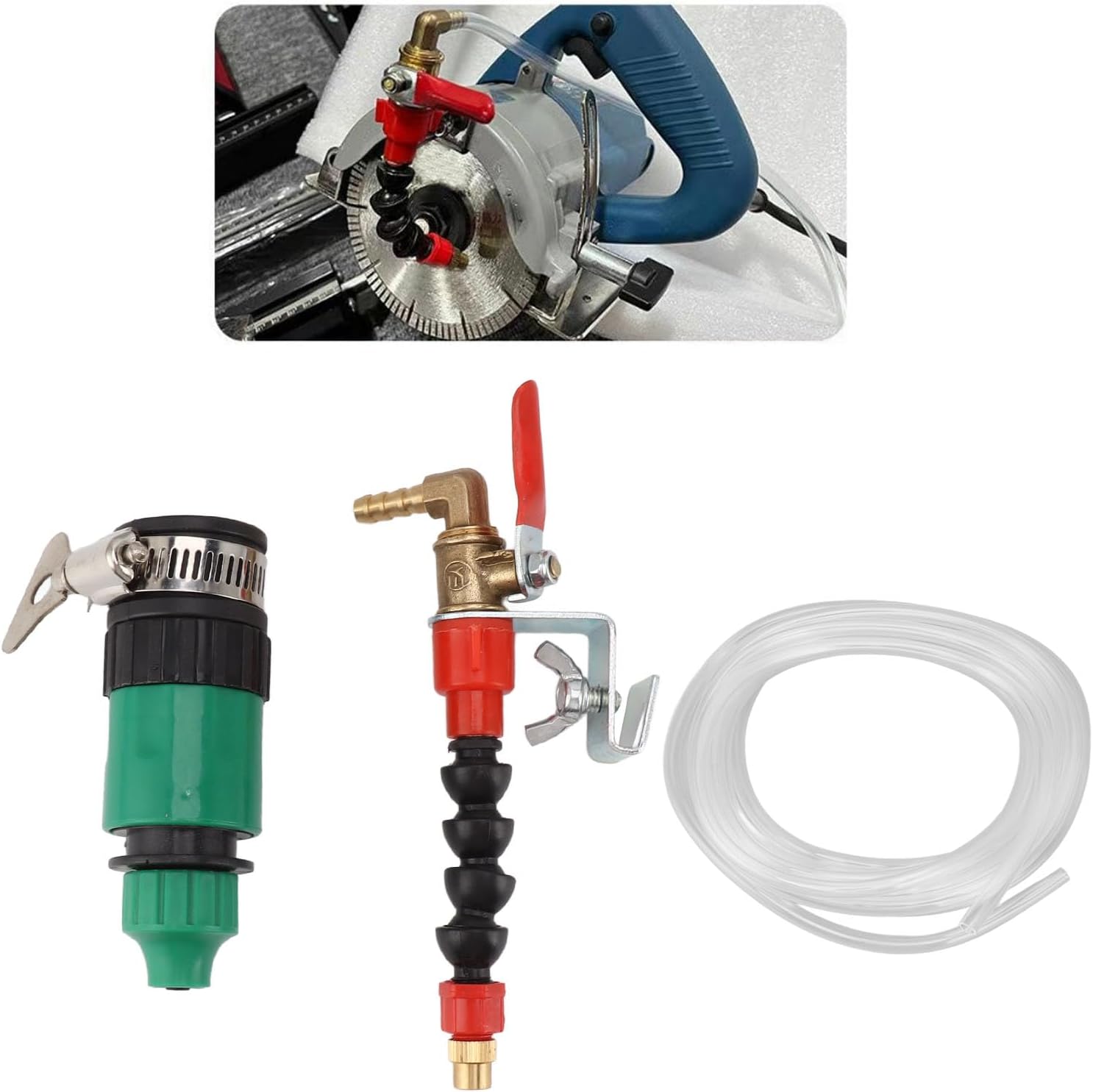 Cutting Machine Water Sprayer, Universal Water VolumeWater Sprayer with Water Hose, Multi Angle Dust Remover Misting System for Marble Brick Tile Grinder (10m Water Hose)