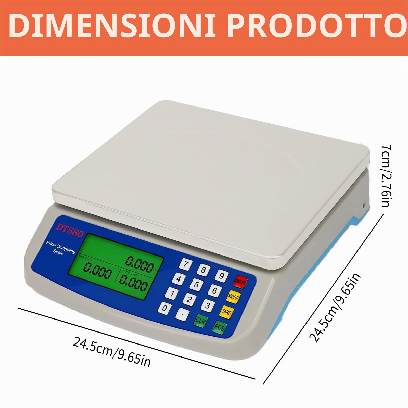 Bilancia Digitale 30kg / 1g, Bilancia Multifunzionale per la Cottura Della Frutta,Bilancia da Cucina, Precisione Elettronica con Display lcd e Funzione Tara Kitchen Scales