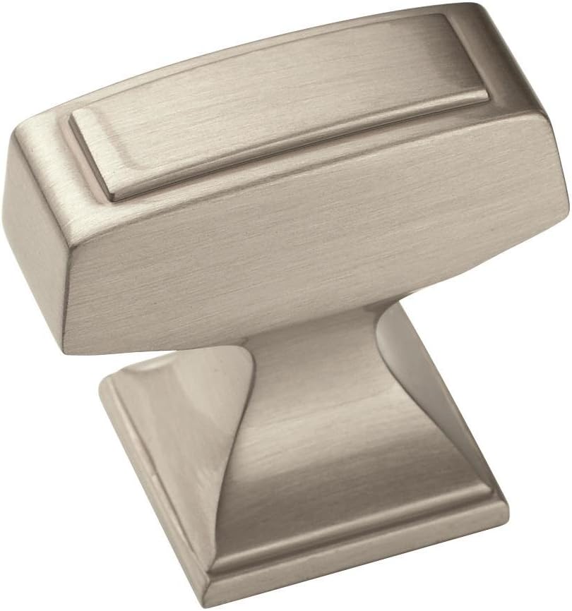 Amerock | Cabinet Knob | Satin Nickel | 1-1/4 inch (32 mm) Length | Mulholland | 1 Pack | Drawer Knob | Cabinet Hardware