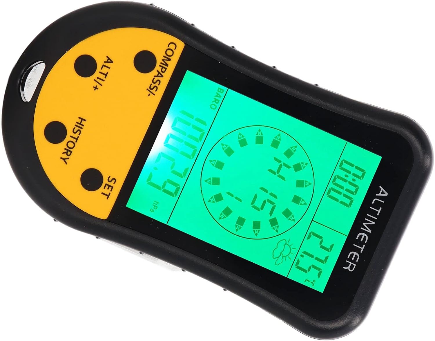 8 in 1 Digital Altimeter Multifunction Barometer Thermometer Weather Sensor with Scratch ABS and Backlight for Outdoor Activities