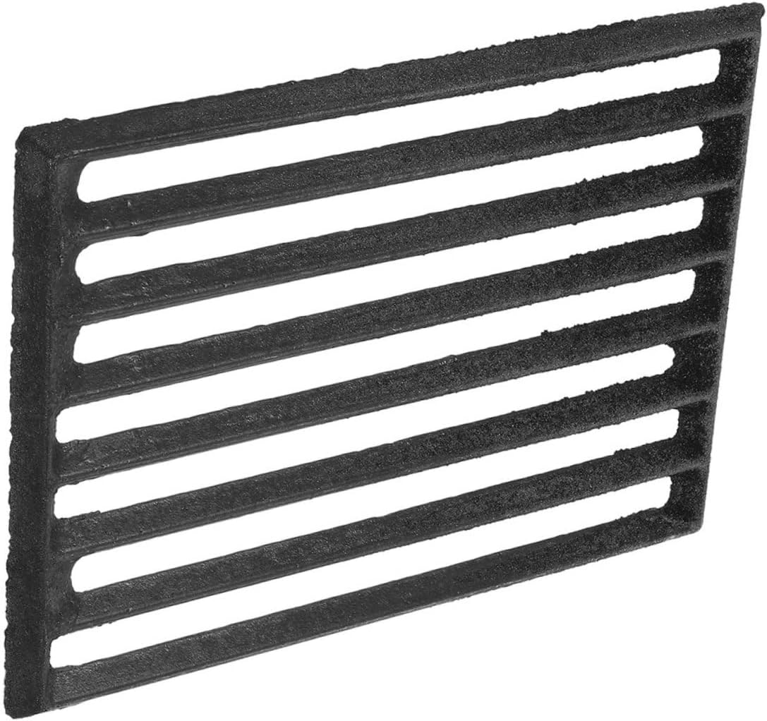 MERRYHAPY Rectangular Iron Fire Grate for High-Temperature Barbecue Stove Thickened Metal Firewood Grate for Outdoor Camping and Fireplace Use