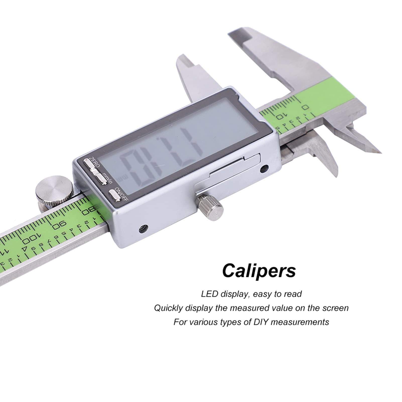 Calibrador Vernier Digital Medidor de Regla Electrónica de Acero Inoxidable Preciso para Medición de Bricolaje (150mm)