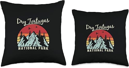 Miniatura 3 de Vintage Retro Hiking Camping Dry Tortugas National Park Throw Pillow