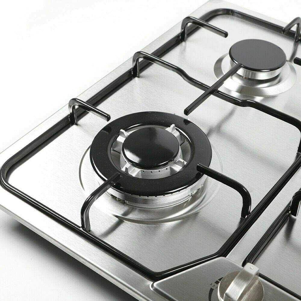 LANNADD Gaskookplaat, inbouw 4 vlammen gaskookplaat roestvrij