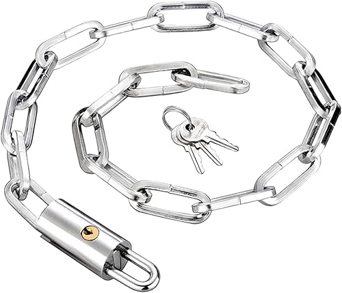 Happyyami Sturdy Bike Chain Security Cable Anti-Theft Cycling Chain for Motorcycles Bicycles and Electric Scooters