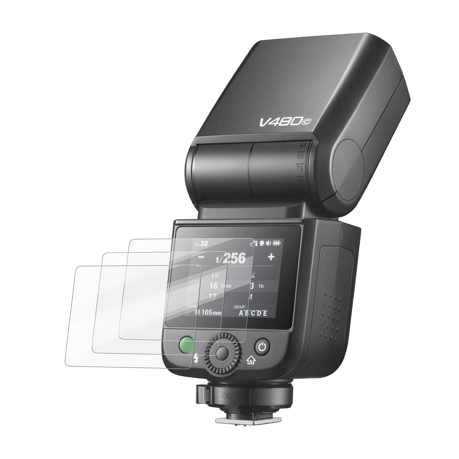 Protector de pantalla para Godox V480 accesorio de protección LCD pack de 3 láminas 8