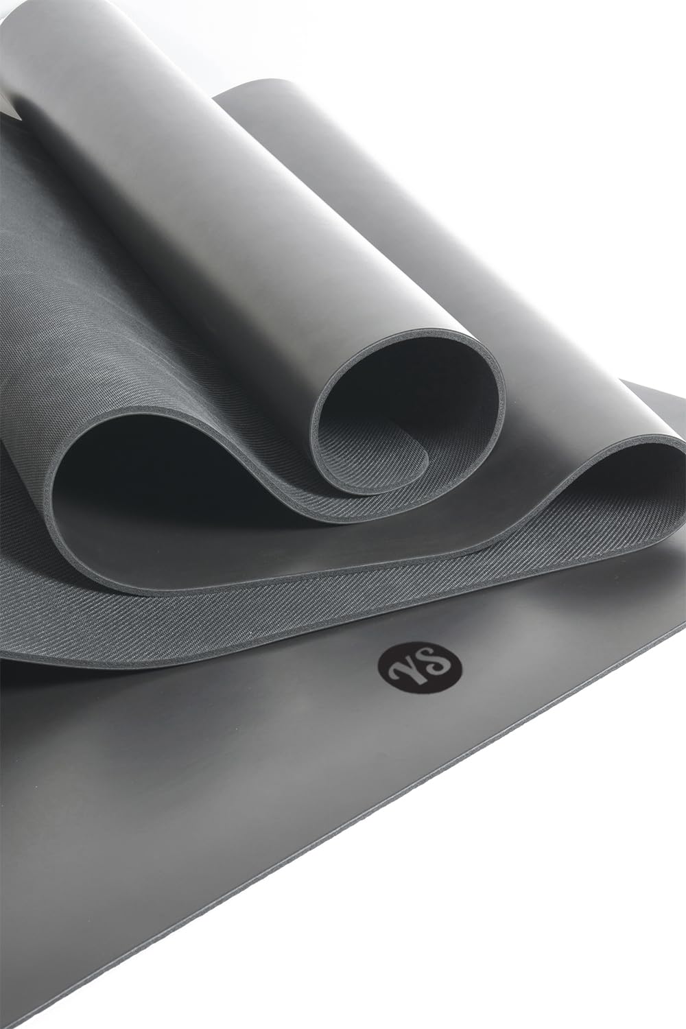 Yoga Studio The Grip Mat – Tapis de yoga avec base antidérapante, absorption de l'humidité, 4 mm d'épaisseur, sans latex, gris anthracite, 68 x 183 cm