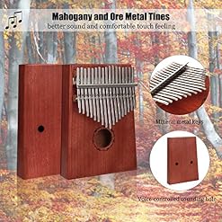 Kalimba 17 Clés Thumb Piano Africain Percussions avec Recueil de Chants Sac de Rangement Marteau Tuner pour Mbira Sanza… - Les Beatles, Paul McCartney, John Lennon, RIngo Starr, George Harrison Kalimba 17 Clés Thumb Piano Africain Percussions avec Recueil de Chants Sac de Rangement Marteau Tuner pour Mbira Sanza… – Image 3