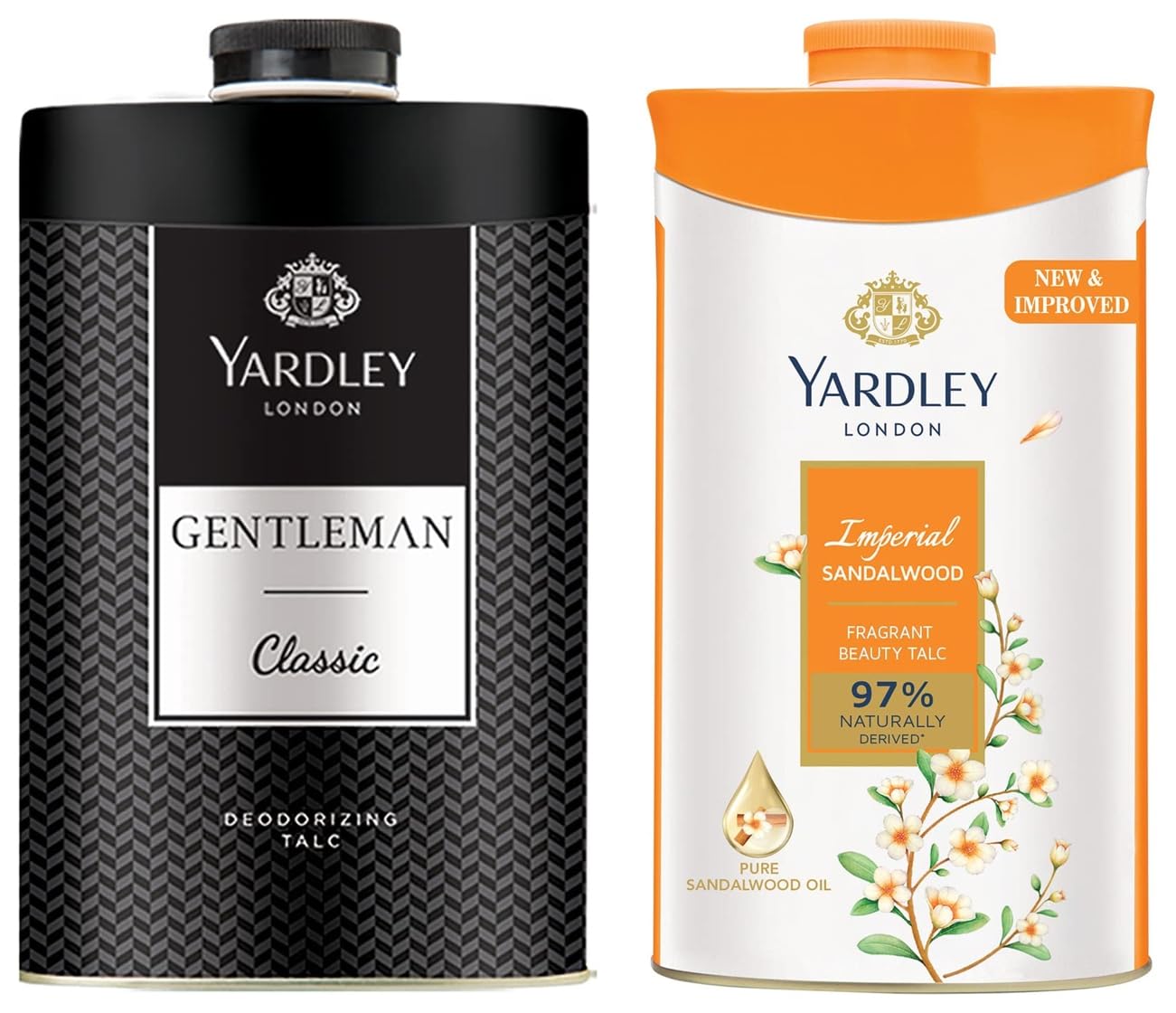 Yardley London - Imperial Sandalwood Talc for Women, 250g & Yardley London Gentleman Classic Deodorizing Talc for Men, 250g-picture-24