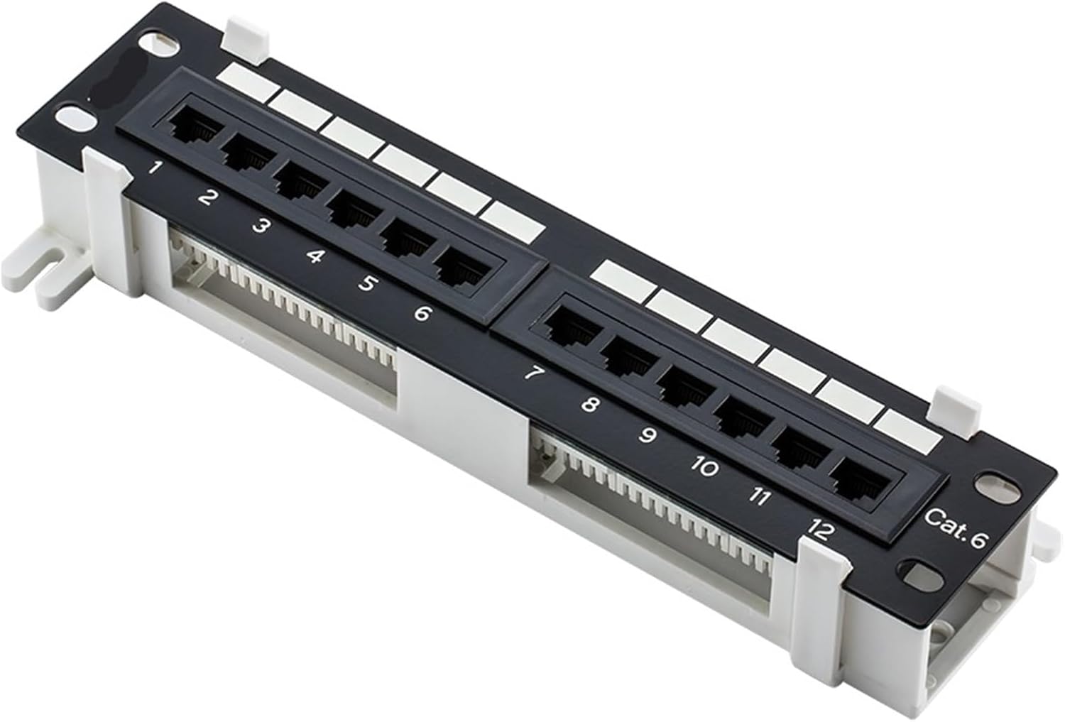 10-inch 12-port CAT6 modular patch panel