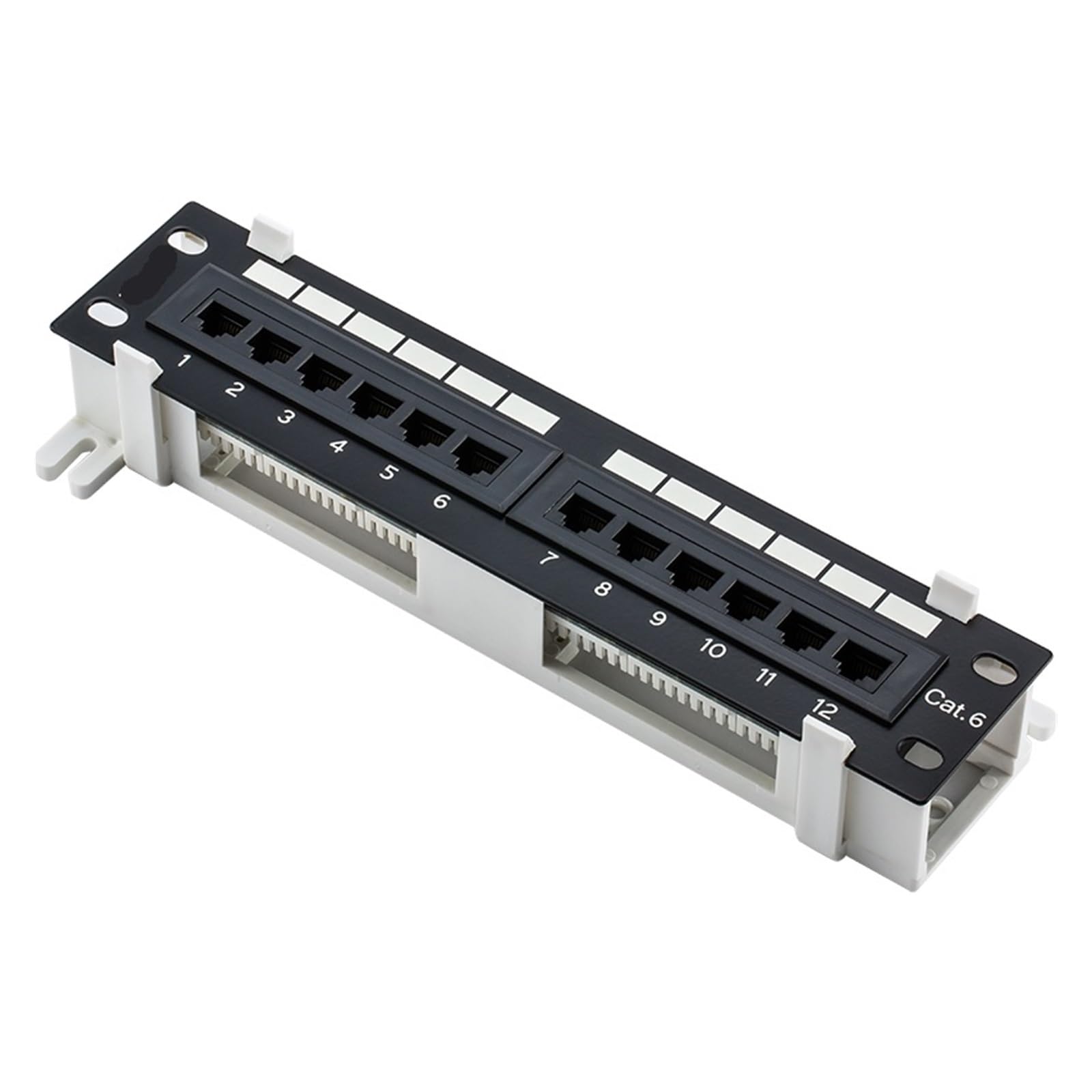 Panneau de brassage modulaire CAT6 10 pouces 12 ports
