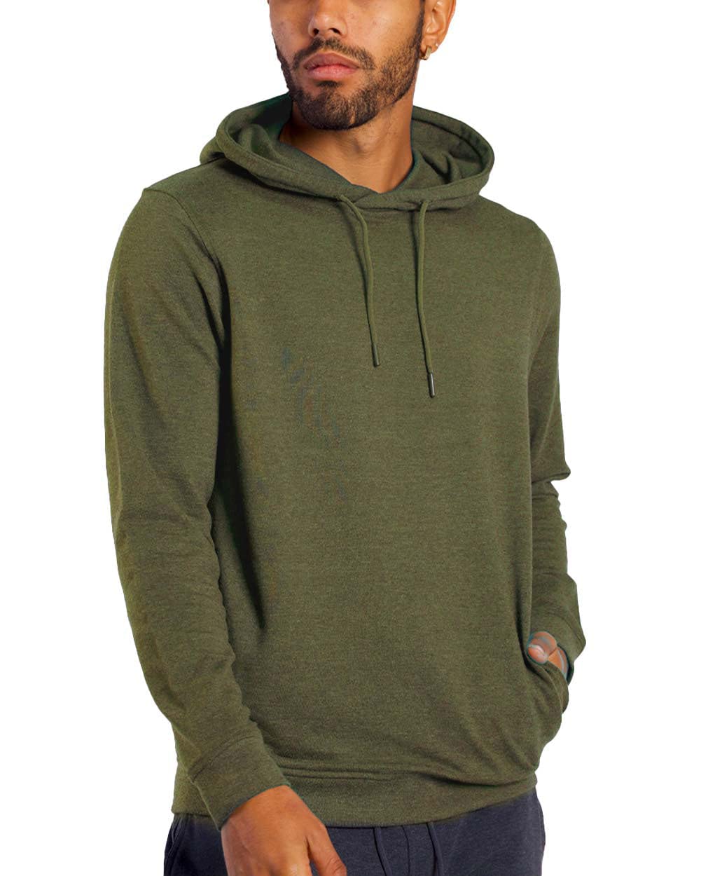 INTO THE AM Premium Pullover Hoodies for Men - Soft French Terry Fleece Sweatshirts S - 2XL
