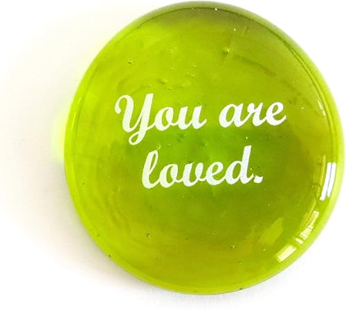 Miniatura 8 de Lifeforce Glass Piedras de ánimo, citas motivacionales e inspiradoras y refranes sobre piedras de vidrio translúcidas y opacas, juego de 6