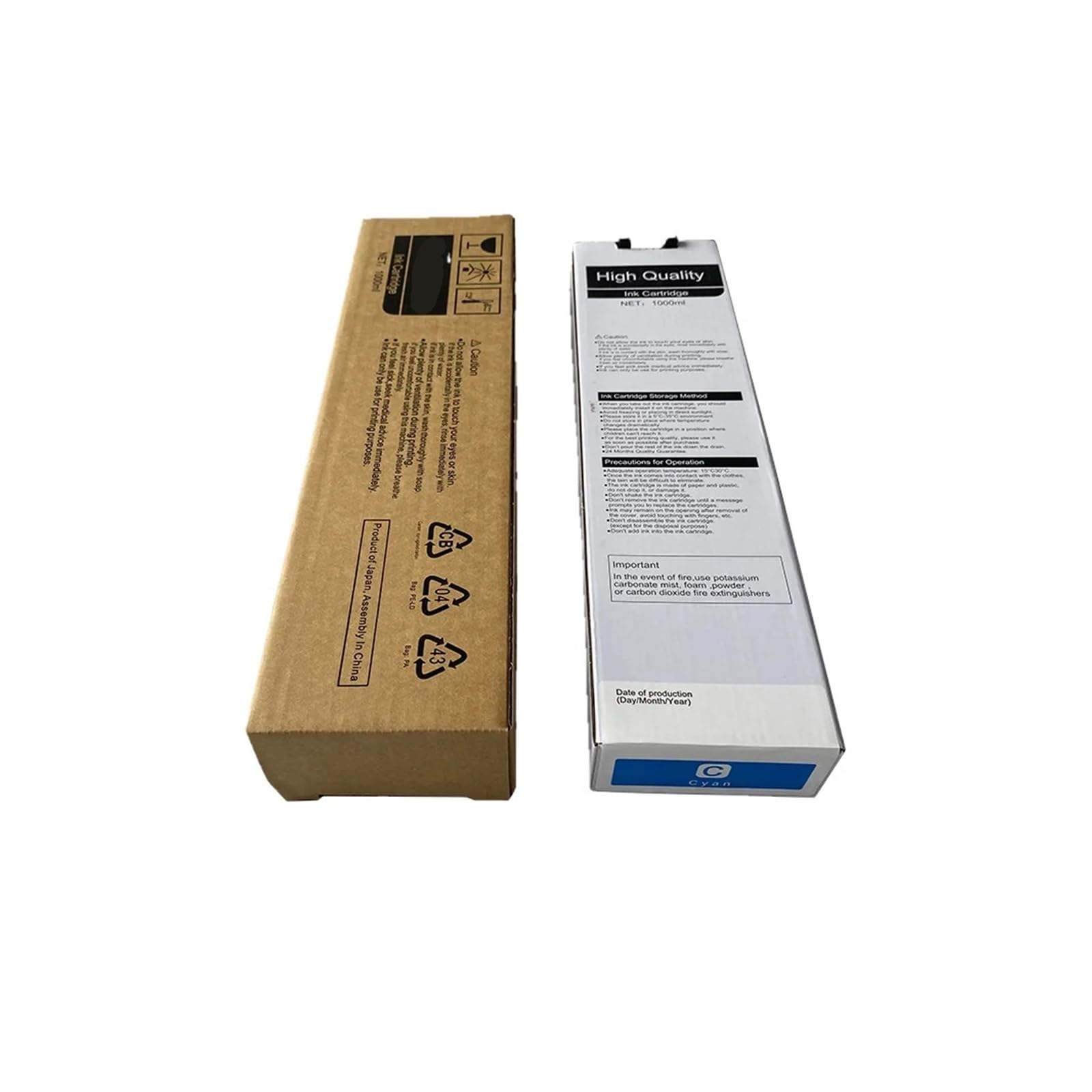 Cartucce d'inchiostro compatibili for Riso ComColor GD9630 GD9631 GD7330 | BK CMY, 1000ML/cartuccia, materiali di consumo for stampante(Cyan)